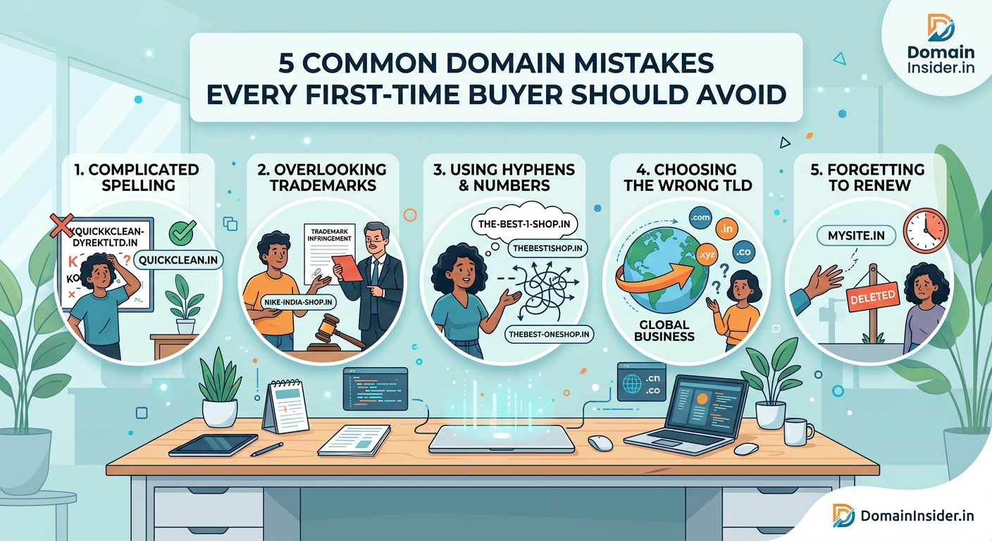 5 Common Domain Name Mistakes Every First-Time Buyer Should Avoid - Illustration 1